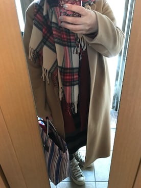 「PLST（プラステ）のアイテム（その他アウター）」を使った、もりひろこさん（レディース・152cm）の冬コーディネート