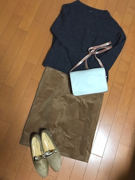 「SHIPS for women」｜「アイテム（スリッポン）」を使った、もりひろこさん（レディース・152cm）の冬コーディネート