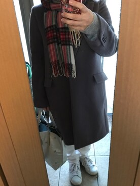 「LE TALON（ルタロン）のNUR DONATELLA LUCCHI スターシシュウトートSX◆（トートバッグ）」を使った、もりひろこさん（レディース・152cm）の冬コーディネート
