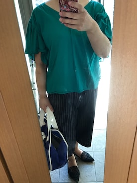 「TILA MARCH（ティラ マーチ）のアイテム」を使った、もりひろこさん（レディース・152cm）の夏コーディネート