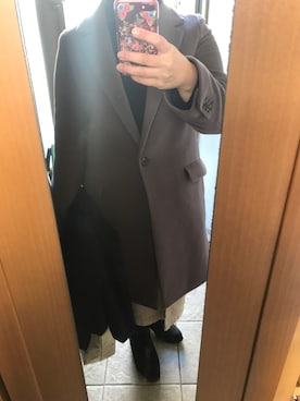 「ジョンストンズ」｜「アイテム（ジャケット/アウター）」を使った、もりひろこさん（レディース・152cm）の冬コーディネート