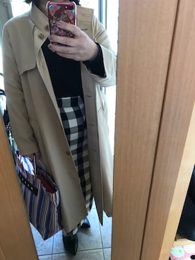 「モノトーン×ベージュ」｜もりひろこさん（レディース・152cm）の春コーディネート