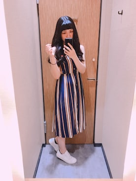 「ROXY（ロキシー）のアイテム（ワンピース/ドレス）」を使った、Tongtsuki さん（レディース・158cm）の春コーディネート