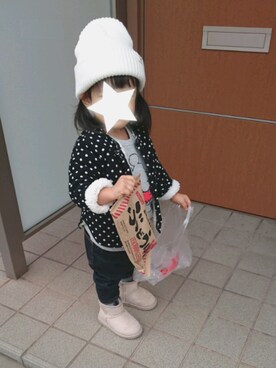 「スキップランド（スキップランド）のアイテム（ジャケット/アウター）」を使った、Ｒｉさん（キッズ・80cm）の秋コーディネート