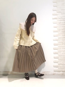 「Samansa Mos2 blue」｜「アイテム（パンプス）」を使った、miriさん（レディース・153cm）の冬コーディネート