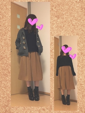 「ARROW（アロー）のアイテム（ジャケット/アウター）」を使った、sayaさん（レディース・152cm）の冬コーディネート