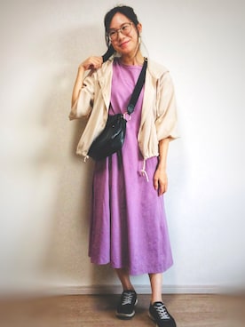 「ハニーズ」｜「アイテム（その他アウター）」を使った、みつ葉@3姉妹ままさん（レディース・157cm）の春コーディネート