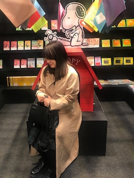 「united arrows」｜「アイテム（トレンチコート）」を使った、aiさん（レディース・152cm）の春コーディネート