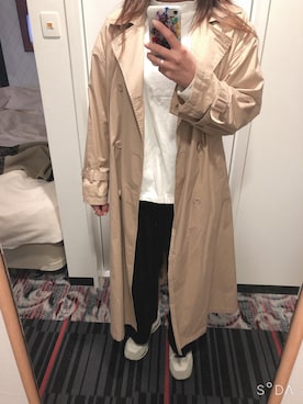 「URBAN RESEARCH ROSSO WOMEN（アーバンリサーチ　ロッソ）のアイテム（トレンチコート）」を使った、junnさん（レディース・157cm）の秋コーディネート