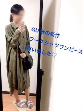 「新作」｜「アイテム（シャツワンピース）」を使った、minimalist  yoneさん（レディース・163cm）の夏コーディネート