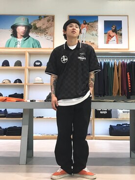 「VANS（バンズ）のアイテム（ニットキャップ/ビーニー）」を使った、김태환さん（メンズ・168cm）の夏コーディネート