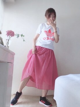 Adidas アディダス Falconrun W ファルコンラン F Blk Pnkを使った人気ファッションコーディネート Wear