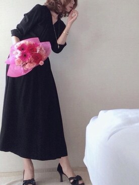 ユニクロ ユニクロ の レーヨンカシュクールワンピース 長袖 ワンピース Wear