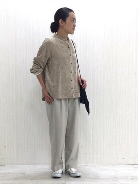 「human woman（ヒューマンウーマン）のアイテム」を使った、Yokoさん（レディース・158cm）の冬コーディネート