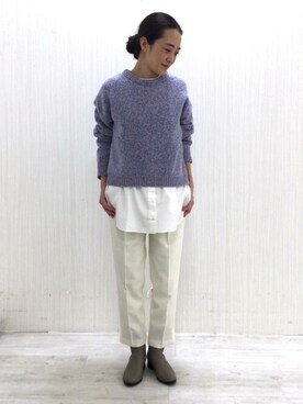 「human woman（ヒューマンウーマン）のアイテム」を使った、Yokoさん（レディース・158cm）の冬コーディネート