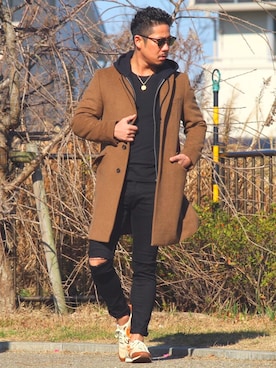 「Dive（ダイブ）のアイテム（トップス）」を使った、Shota_Nakaharaさん（メンズ・176cm）の冬コーディネート