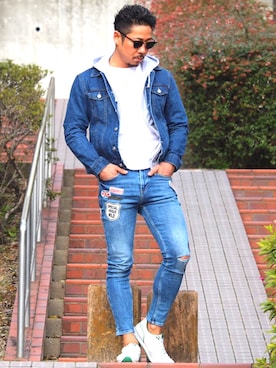 「Dive（ダイブ）のアイテム（トップス）」を使った、Shota_Nakaharaさん（メンズ・176cm）の冬コーディネート