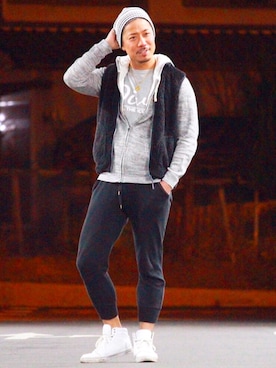 「Dive（ダイブ）のアイテム（トップス）」を使った、Shota_Nakaharaさん（メンズ・176cm）の春コーディネート