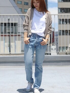 「GILDAN（ギルダン）のアイテム」を使った、ROOPTOKYO   tabataさん（レディース・163cm）の夏コーディネート