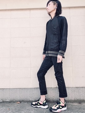「フォロバ」｜「アイテム（ブルゾン）」を使った、Kasane  Persakisさん（メンズ・179cm）の春コーディネート