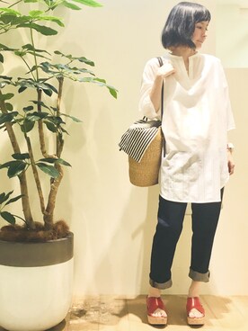 「Abahouse Devinette（ドゥヴィネット）のアイテム」を使った、macciさん（レディース・160cm）の春コーディネート