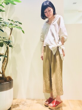 「Abahouse Devinette（ドゥヴィネット）のアイテム」を使った、macciさん（レディース・160cm）の春コーディネート