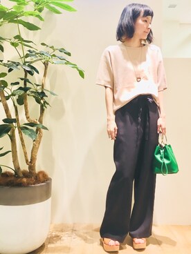 「Abahouse Devinette（ドゥヴィネット）のアイテム」を使った、macciさん（レディース・160cm）の春コーディネート
