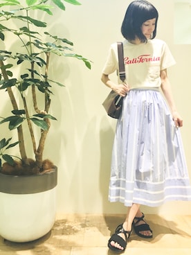 「Abahouse Devinette（ドゥヴィネット）のアイテム」を使った、macciさん（レディース・160cm）の春コーディネート