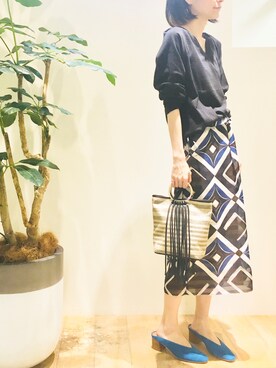 「Abahouse Devinette（ドゥヴィネット）のアイテム」を使った、macciさん（レディース・160cm）の春コーディネート