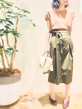 「Abahouse Devinette（ドゥヴィネット）のアイテム」を使った、macciさん（レディース・160cm）の春コーディネート