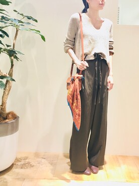「Abahouse Devinette（ドゥヴィネット）のアイテム」を使った、macciさん（レディース・160cm）の春コーディネート