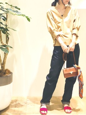 「Abahouse Devinette（ドゥヴィネット）のアイテム」を使った、macciさん（レディース・160cm）の春コーディネート