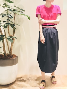 「Abahouse Devinette（ドゥヴィネット）のアイテム」を使った、macciさん（レディース・160cm）の夏コーディネート
