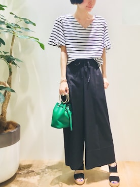 「Abahouse Devinette（ドゥヴィネット）のアイテム」を使った、macciさん（レディース・160cm）の夏コーディネート