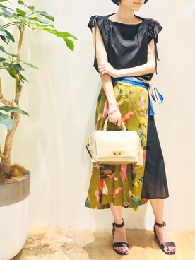 「Abahouse Devinette（ドゥヴィネット）のアイテム」を使った、macciさん（レディース・160cm）の夏コーディネート