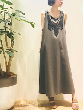 「Abahouse Devinette（ドゥヴィネット）のアイテム（ワンピース/ドレス）」を使った、macciさん（レディース・160cm）の夏コーディネート