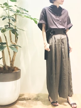 「Abahouse Devinette（ドゥヴィネット）のアイテム」を使った、macciさん（レディース・160cm）の夏コーディネート