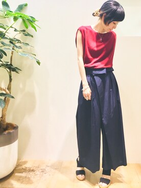 「Abahouse Devinette（ドゥヴィネット）のアイテム」を使った、macciさん（レディース・160cm）の夏コーディネート