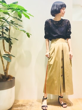 「Abahouse Devinette（ドゥヴィネット）のアイテム」を使った、macciさん（レディース・160cm）の夏コーディネート