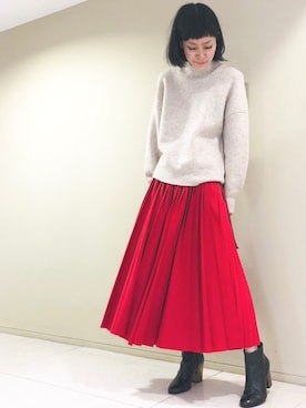 「Abahouse Devinette（ドゥヴィネット）のアイテム」を使った、macciさん（レディース・160cm）の秋コーディネート