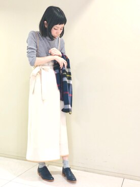 「Abahouse Devinette（ドゥヴィネット）のアイテム」を使った、macciさん（レディース・160cm）の冬コーディネート