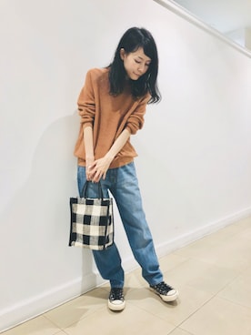 「collex（コレックス）のアイテム」を使った、macciさん（レディース・160cm）の春コーディネート