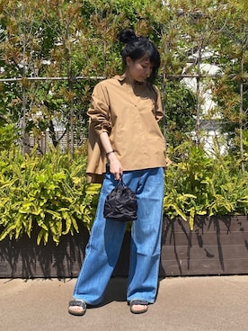 「mormyrus（モルミルス）のアイテム（バッグ）」を使った、macciさん（レディース・160cm）の春コーディネート