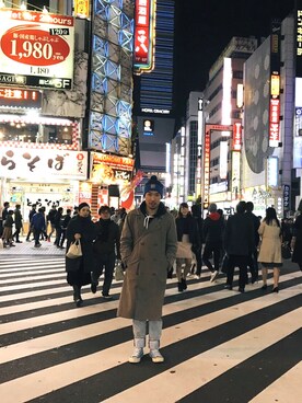 「Carhartt WIP（カーハートダブリューアイピー）のアイテム（ニットキャップ/ビーニー）」を使った、Ethan Chuさん（メンズ・172cm）の春コーディネート