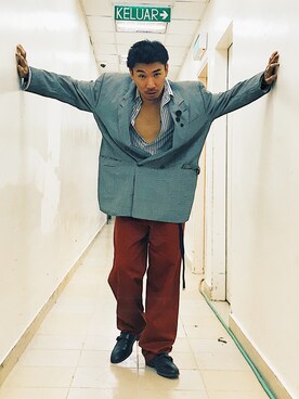 「ALDO（アルド）のアイテム」を使った、Ethan Chuさん（メンズ・172cm）の冬コーディネート