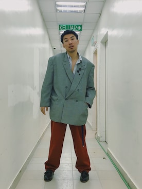 「ALDO（アルド）のアイテム」を使った、Ethan Chuさん（メンズ・172cm）の春コーディネート
