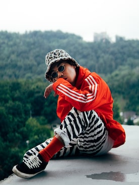 「Balenoのアイテム」を使った、Ethan Chuさん（メンズ・172cm）の春コーディネート