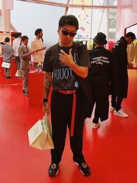 「GREYHOUND（グレイハウンド）のアイテム」を使った、Ethan Chuさん（メンズ・172cm）の夏コーディネート