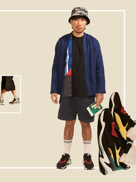 「PUMA」｜「アイテム（その他アウター）」を使った、Ethan Chuさん（メンズ・172cm）の冬コーディネート