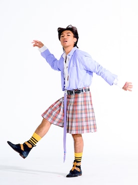 COMME des GARCONSのスカートを使ったメンズ人気ファッション